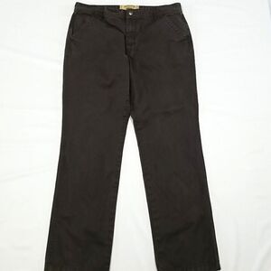 Springfield Pants Men's 36 Chino Dark Grey Straight Leg Flat Front 100% Cotton
